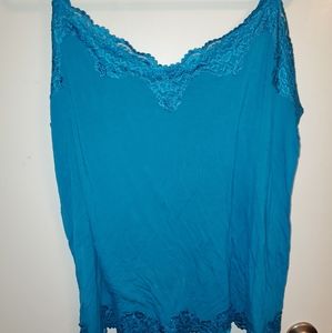 Lane Bryant blue lace camisole